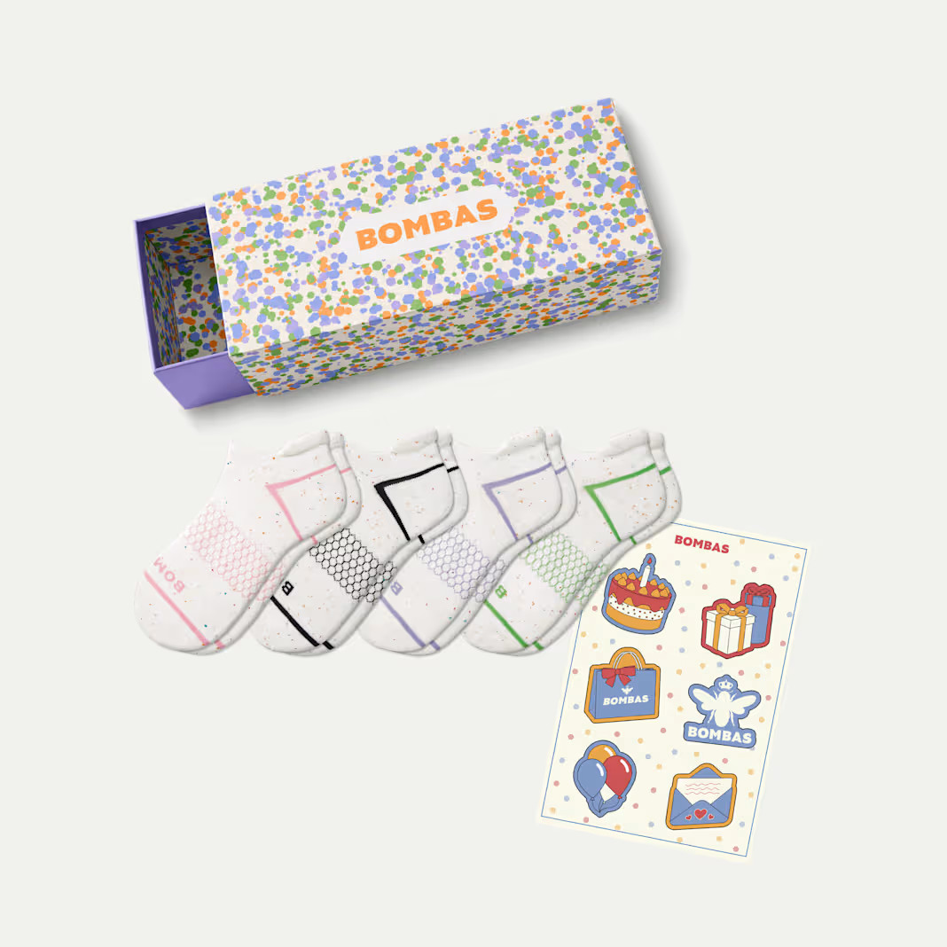 Women's Confetti Ankle Sock 4-Pack Gift Box | Bombas