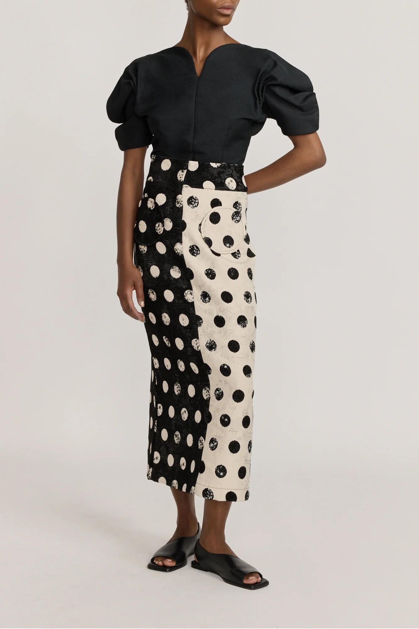 BLACK & WHITE Pencil Skirt | COUPER