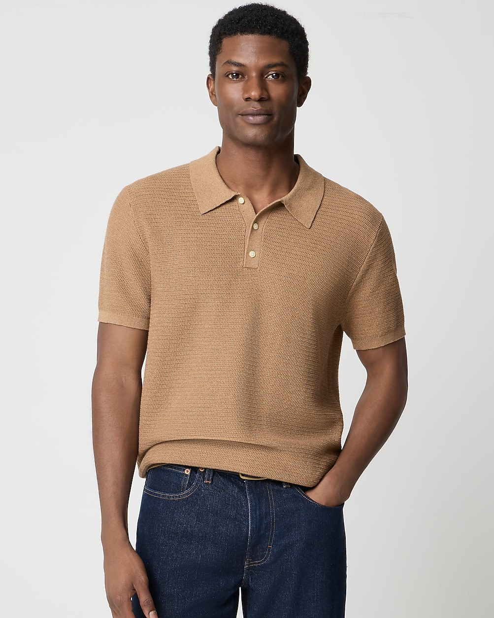 Horizontal textured polo shirt | J.Crew Factory