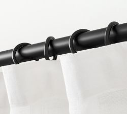 Slim Quiet-Glide Curtain Rings - Set of 10 | Pottery Barn (US)
