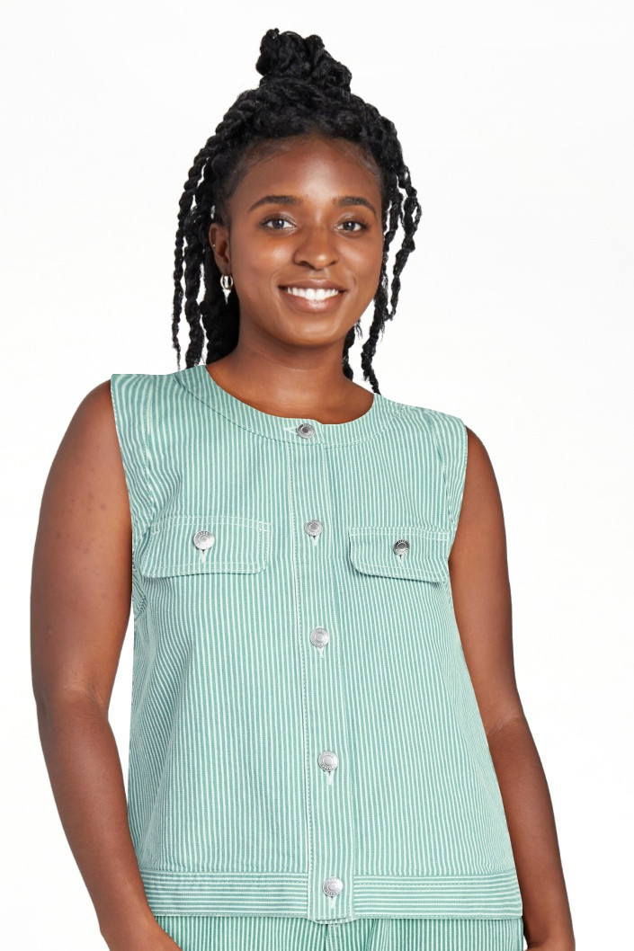 Free Assembly Women's and Women's Plus Sleeveless Button Front Top, Sizes XS-4X | Walmart (US)