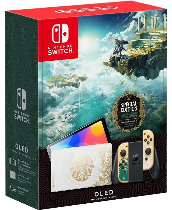 Switch OLED Console - The Legend of Zelda: Tears of the Kingdom Edition - Green | Macy's