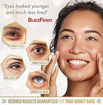 24K Gold Eye Mask– 20 Pairs - Puffy Eyes and Dark Circles Treatments – Look Less Tired and Re... | Amazon (US)