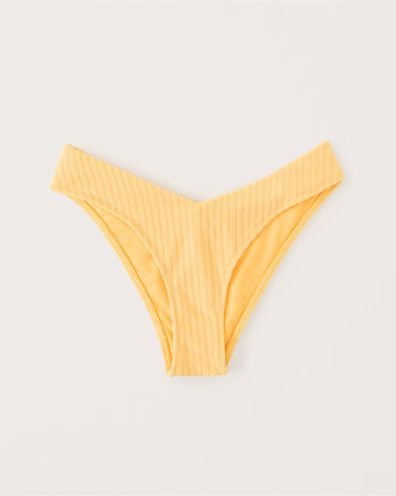 Women's Terry Tall-Side High-Leg Cheeky Bottoms | Women's Swimwear | Abercrombie.com | Abercrombie & Fitch (US)