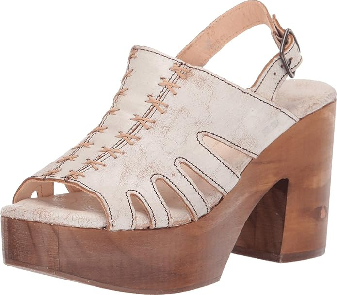 Bed|Stu Fontella Women’s Leather Heel - Leather Platform Sandals - Platform Heel with Buckle Cl... | Amazon (US)