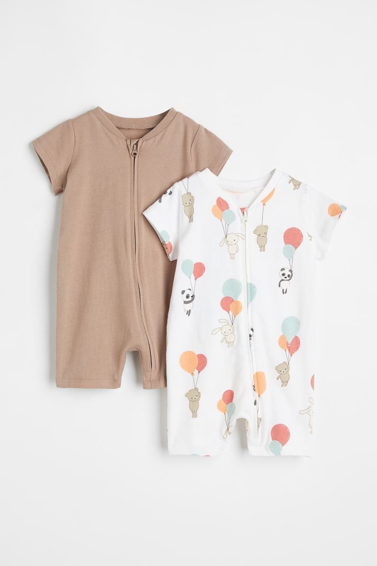 2-pack Zip-up Pajama Jumpsuits | H&M (US + CA)