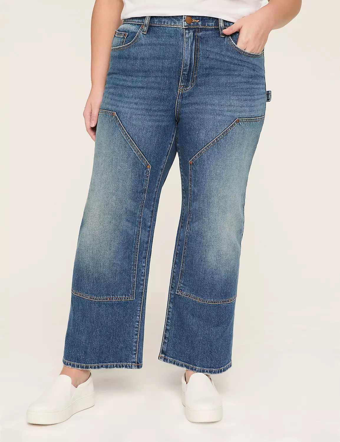High-Rise Painter Wide Leg Jean | Lane Bryant (US)