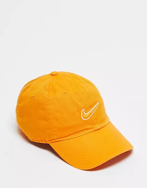 Nike H86 Futura Swoosh washed cap in yellow | ASOS (Global)