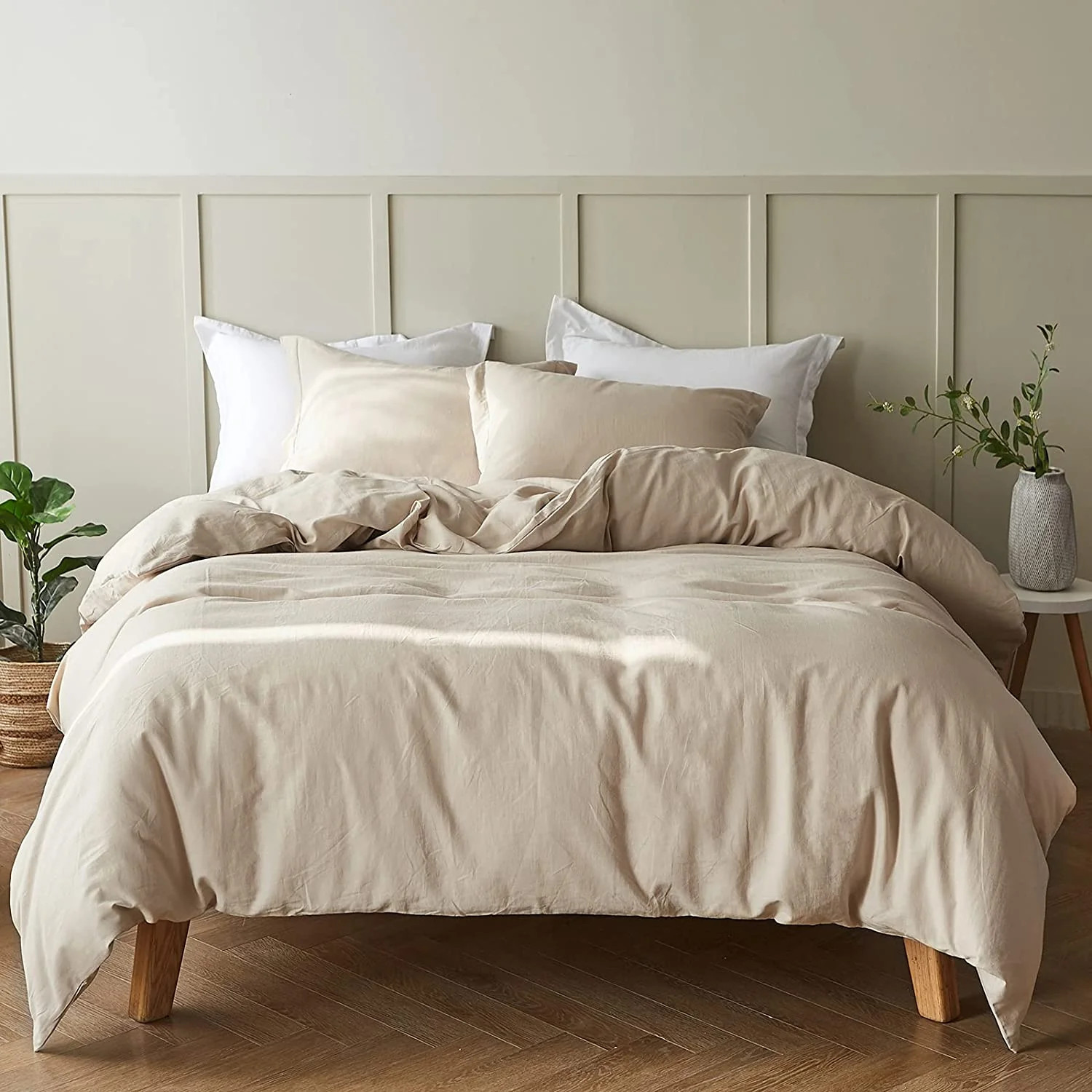 Simple&Opulence French Linen Duvet Cover Set- 104"x 92" - 3 Pieces (1 Comforter Cover,2 Pillowcas... | Walmart (US)