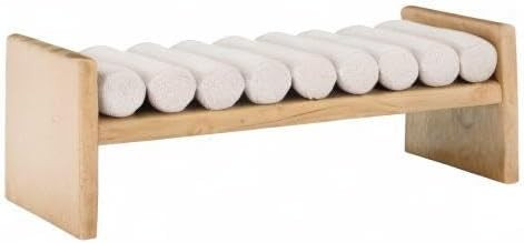 Meridian Furniture 179Cream Waverly Collection Modern | Contemporary Bench with Solid Wood Rich N... | Amazon (US)