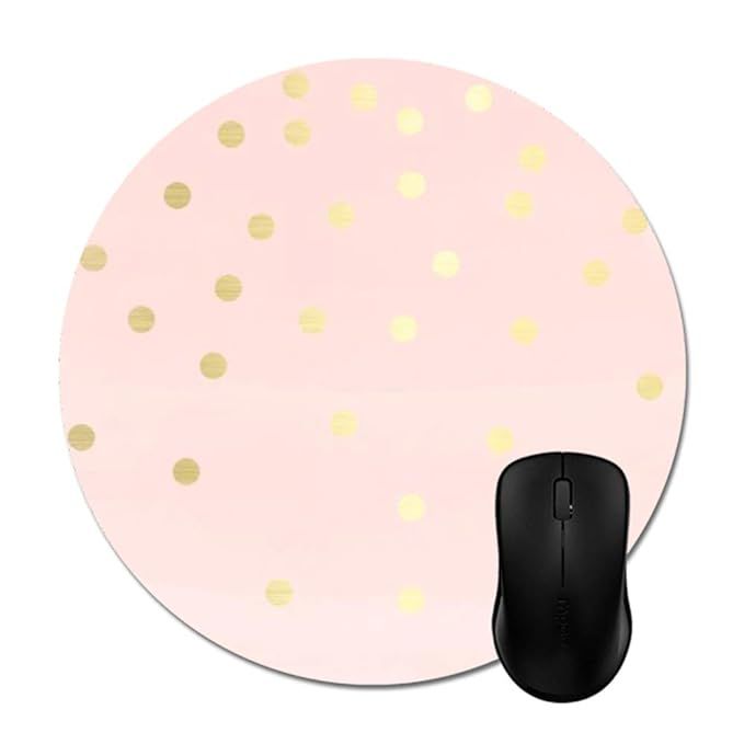 Pink and Gold Mouse Pads Stylish Office Computer Accessory 8in | Amazon (US)