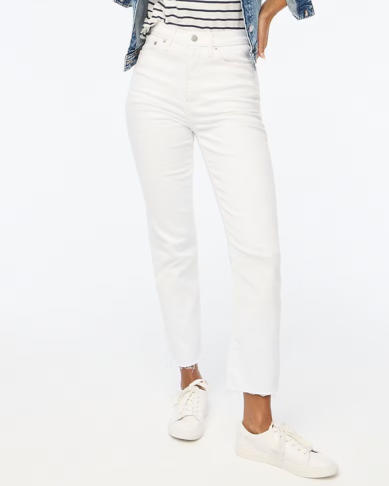 White stovepipe straight jean in signature stretch+ | J.Crew Factory
