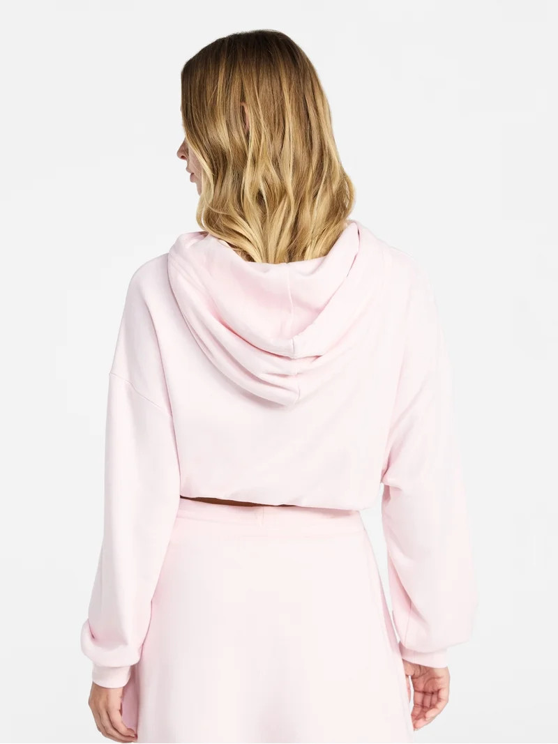 No Boundaries Bubble Hem Drawstring Hoodie, Women’s XXS-XXL | Walmart (US)