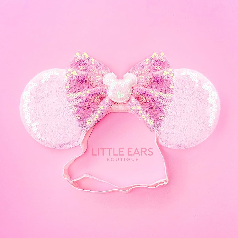 Pastel Pink Elastic Mickey Ears | Amazon (US)