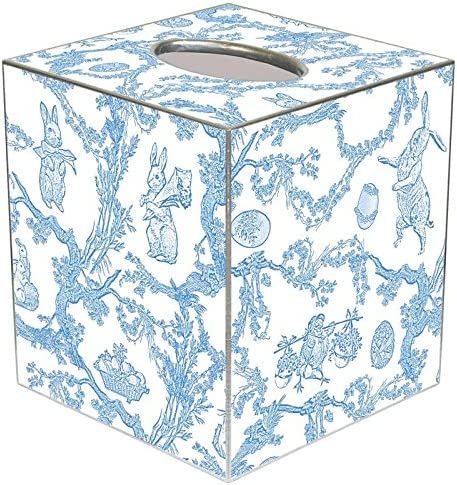 Marye-Kelley TB1761- Blue Bunny Toile Tissue Box Cover | Amazon (US)
