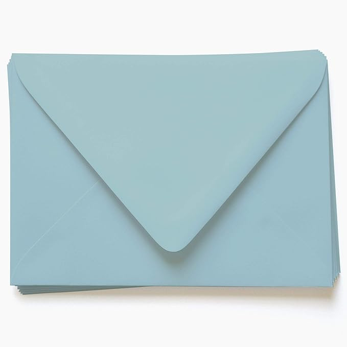 Placid Blue Envelopes - A1 Gmund Colors Matt 3 5/8 x 5 1/8 Euro Flap 68T, 25 Pack | Amazon (US)