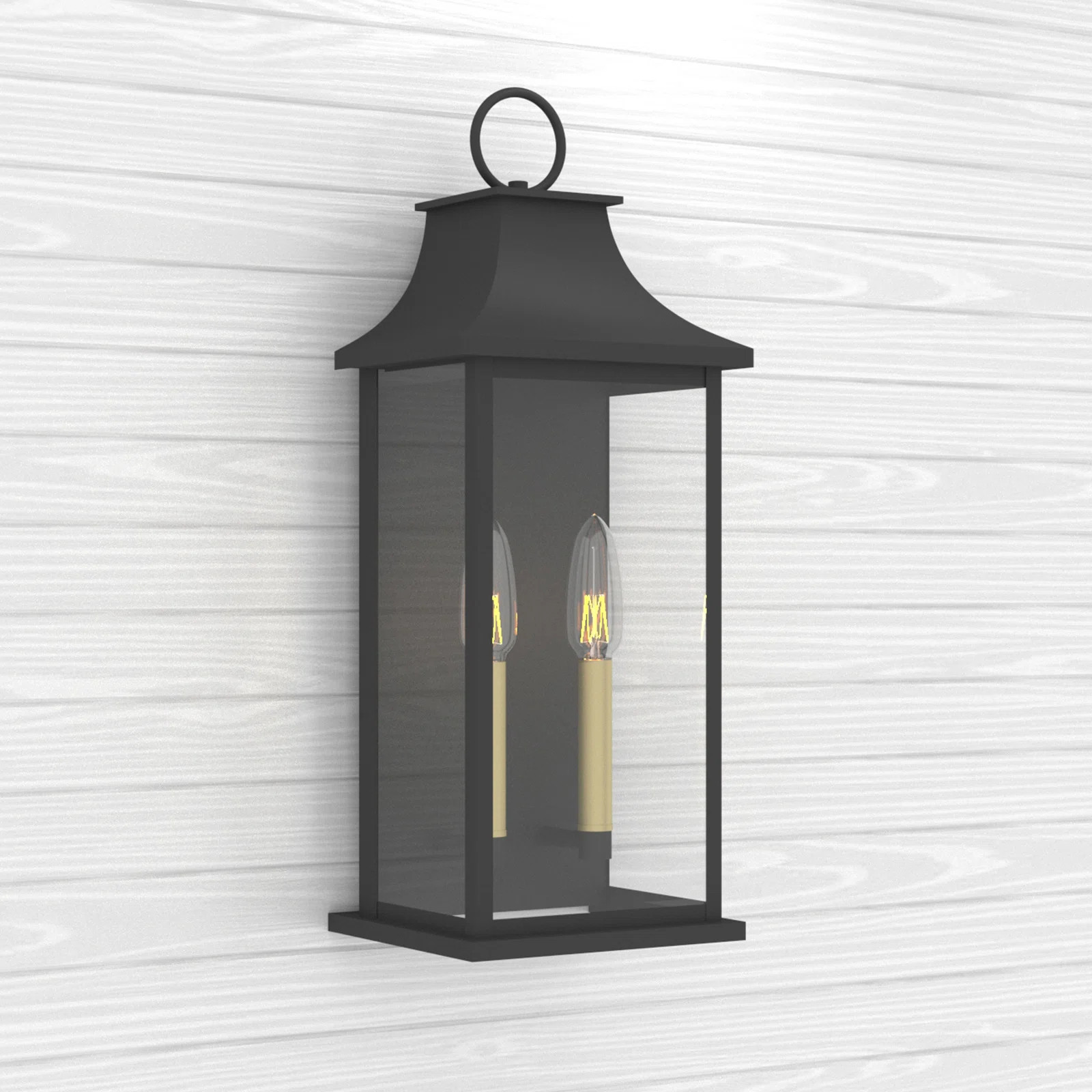 Lark Manor™ Alletta Dimmable Metal Cage Glass Wall Light with Dusk to Dawn & Reviews | Wayfair | Wayfair North America