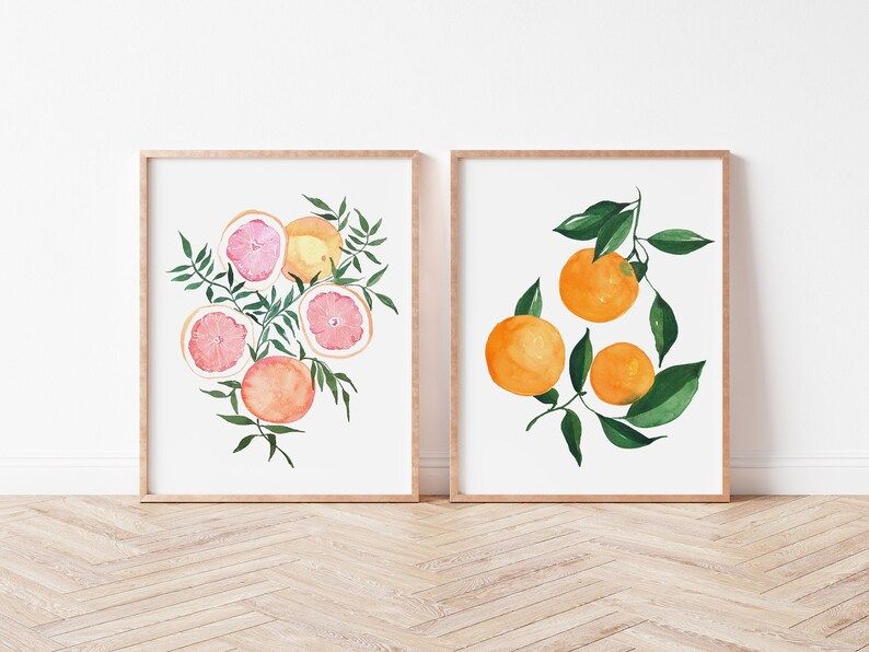 Read the full title
    Set of 2 Oranges and Grapefruit Citrus Fine Art Prints - Orange Artwork m... | Etsy (US)