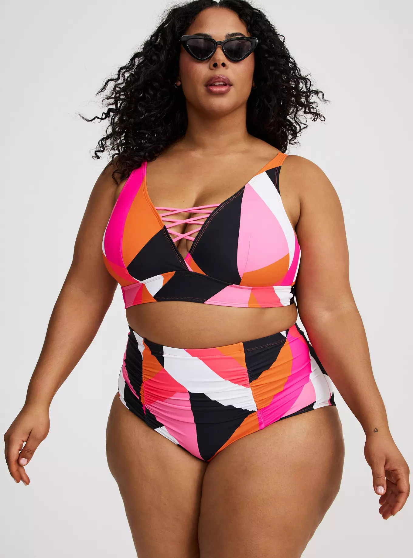 High-Rise Ruched Bikini Bottom | Torrid (US & Canada)