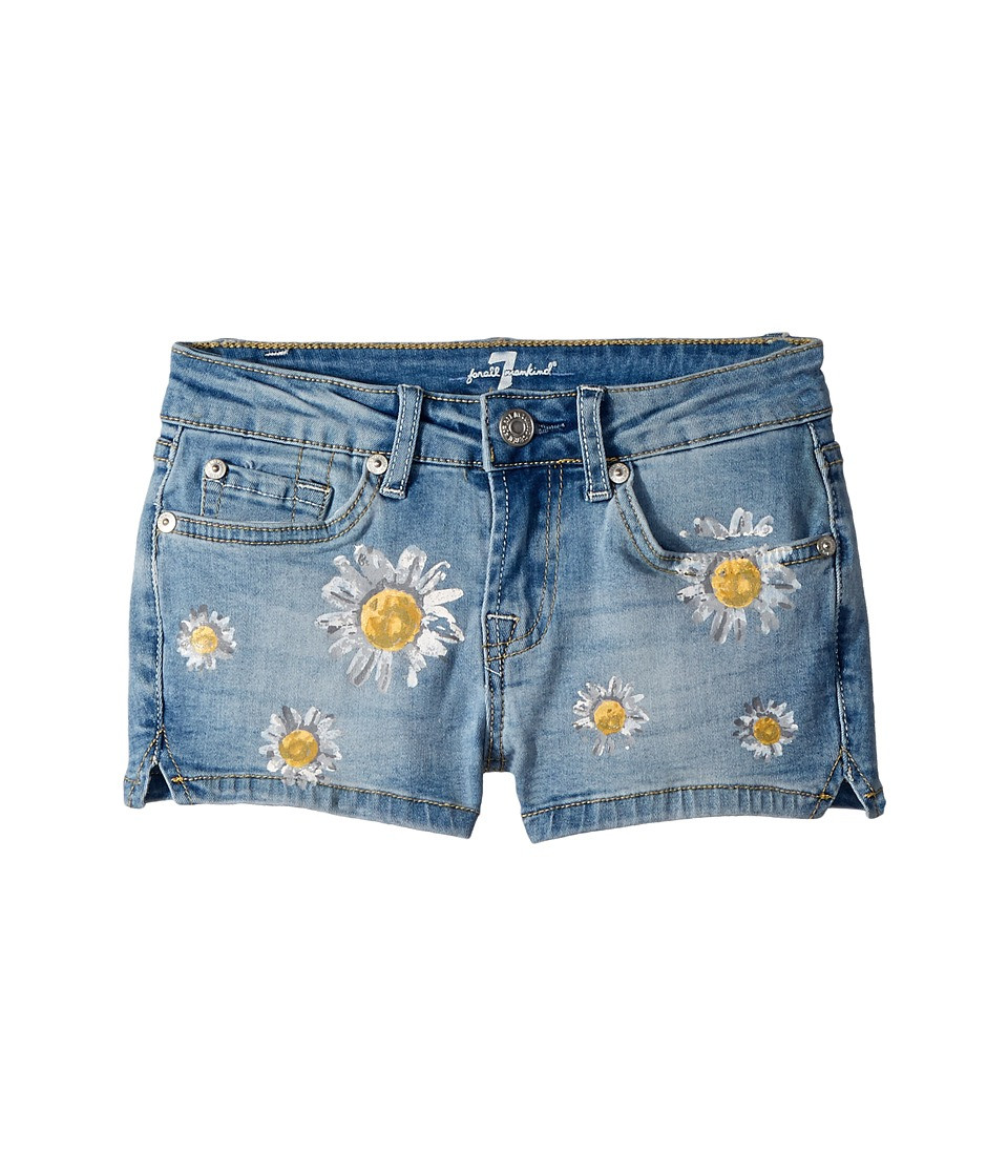 7 For All Mankind Kids - Daisy Short Shorts (Big Kids) (Vintage Air Light) Girl's Shorts | Zappos