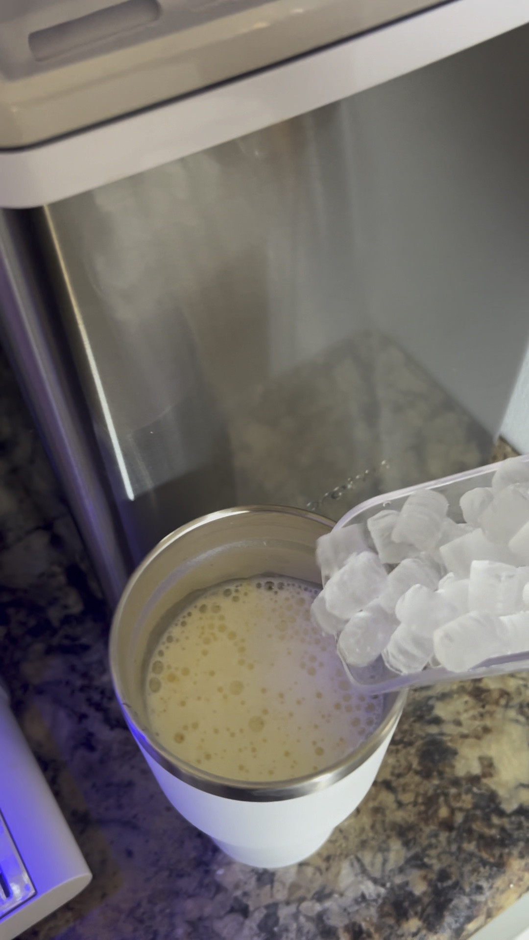The best and affordable nugget ice maker! Fits right on your counter and isn’t too bulky. Makes a good amount and it’s under $300🫶🫶 

Perfect for spring and summer time drinks outside! 
Nugget ice | ice machine | summer drinks | patio | spring essential | home essentials | kitchen | hydration 

#LTKVideo #LTKfindsunder50 #LTKSpringSale