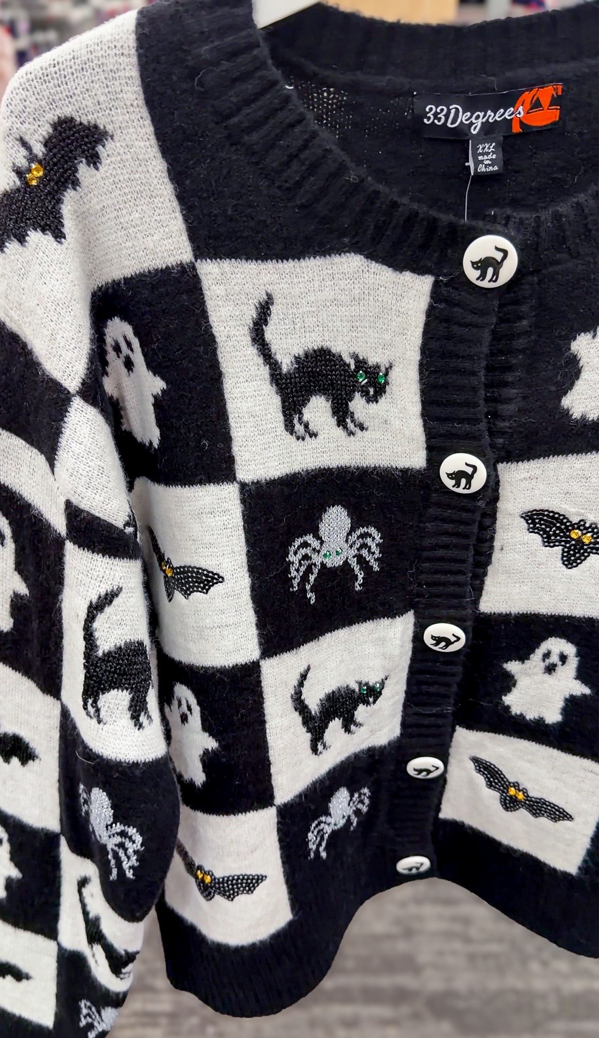 The cutest Halloween cardigan at Target! 👻🖤 I love all the little details on this one, from the ghosts, bats, black cats & spiders to the jeweled eyes and adorable black cat buttons! Such a fun Halloween sweater for spooky season. 🐈‍⬛✨

Target Halloween, Halloween cardigan, Halloween sweater, Halloween outfit, spooky season, Target style, Target fashion, fall outfit, Halloween clothes, Halloween fashion

#LTKootd #LTKSeasonal #LTKgrwm