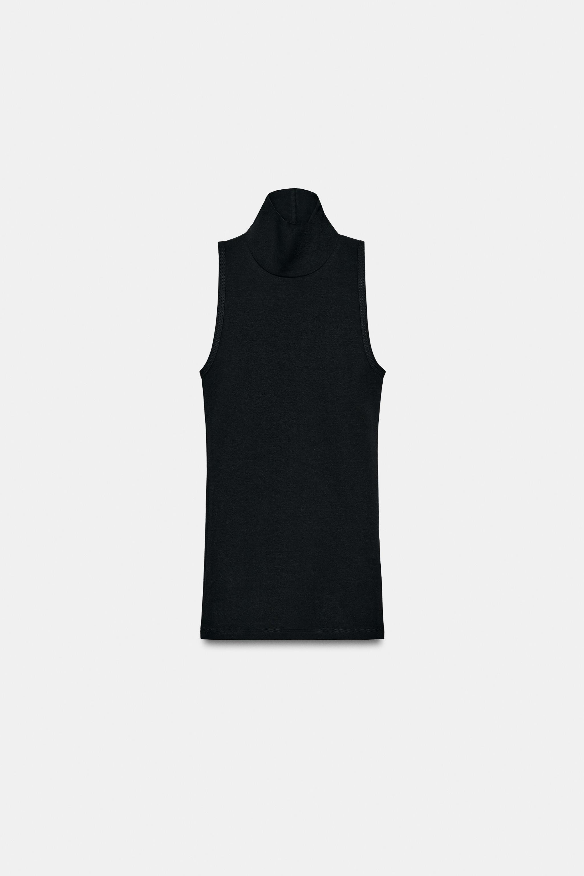 HIGH COLLAR SLEEVELESS TOP | Zara US