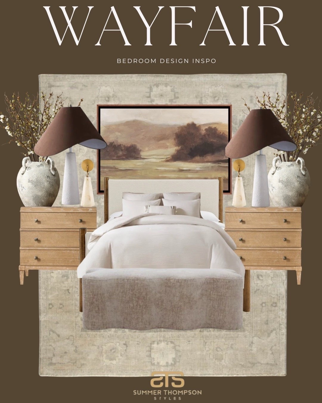 Cozy, neutral, and elevated ✨ This Wayfair bedroom design is giving warm minimalism with timeless textures and calming tones. Think natural woods, vintage-inspired accents, and the softest layers. Everything you see is linked on my LTK — perfect for a bedroom refresh this season!

#WayfairBedroom
#NeutralBedroomInspo
#BedroomDesignIdeas
#WayfairStyle
#HomeDecorInspo
#RusticModernDecor
#CozyBedroomStyle
#MinimalistBedroom
#LTKInteriorDesign
#NeutralHomeVibes
#summerthompsonstyles

#LTKHome