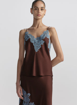 Hana Satin and Lace Camisole Top | A.L.C