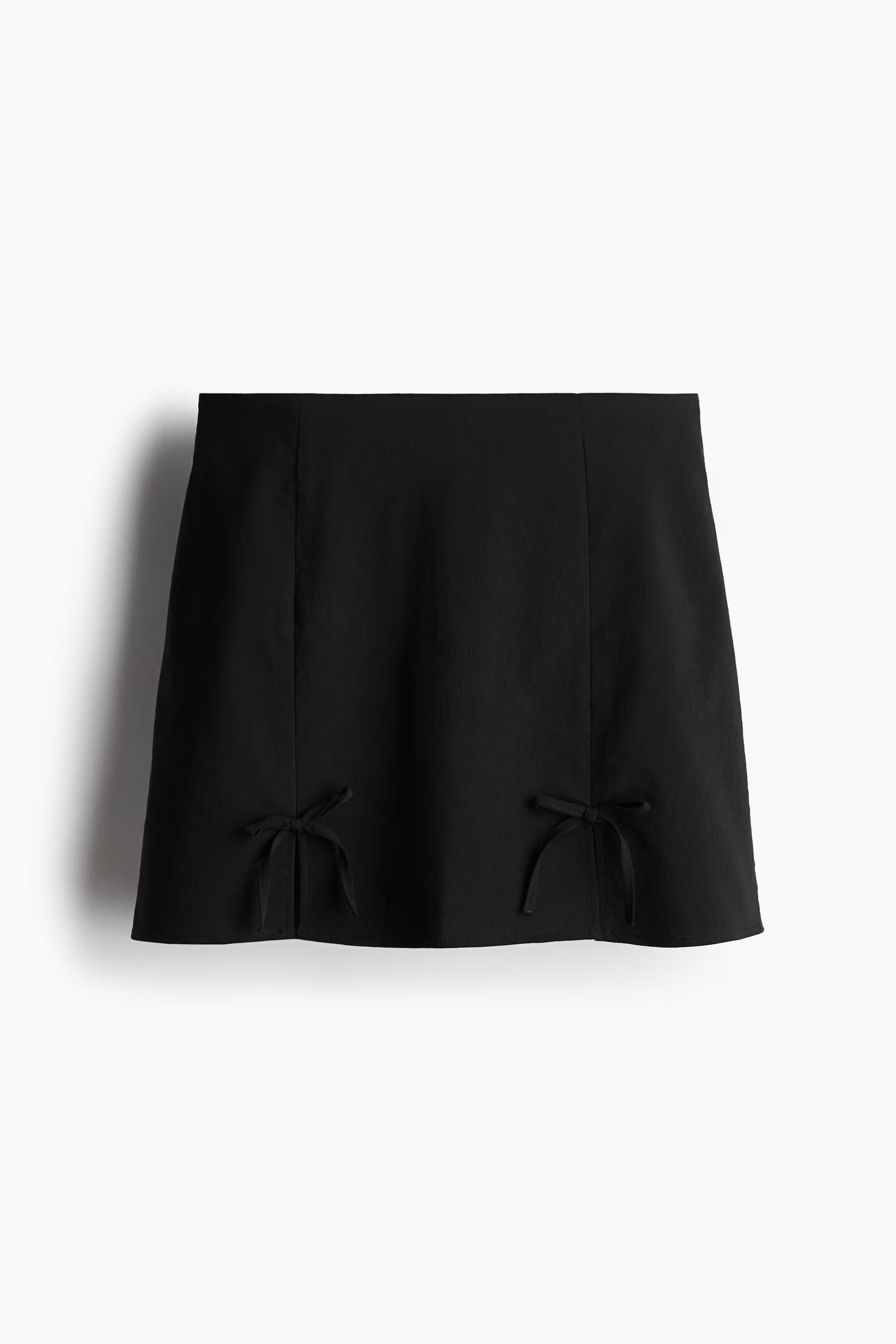 Bow-Detail Mini Skirt - Low waist - Mini - Burgundy - Ladies | H&M US | H&M (US + CA)