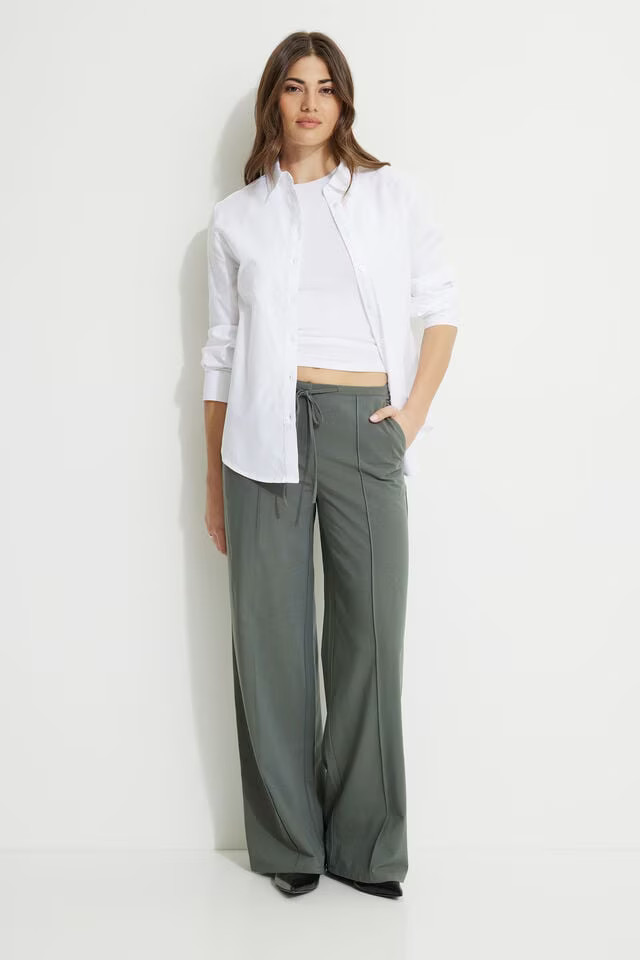 Drawstring Wide Leg Pants | Dynamite Clothing