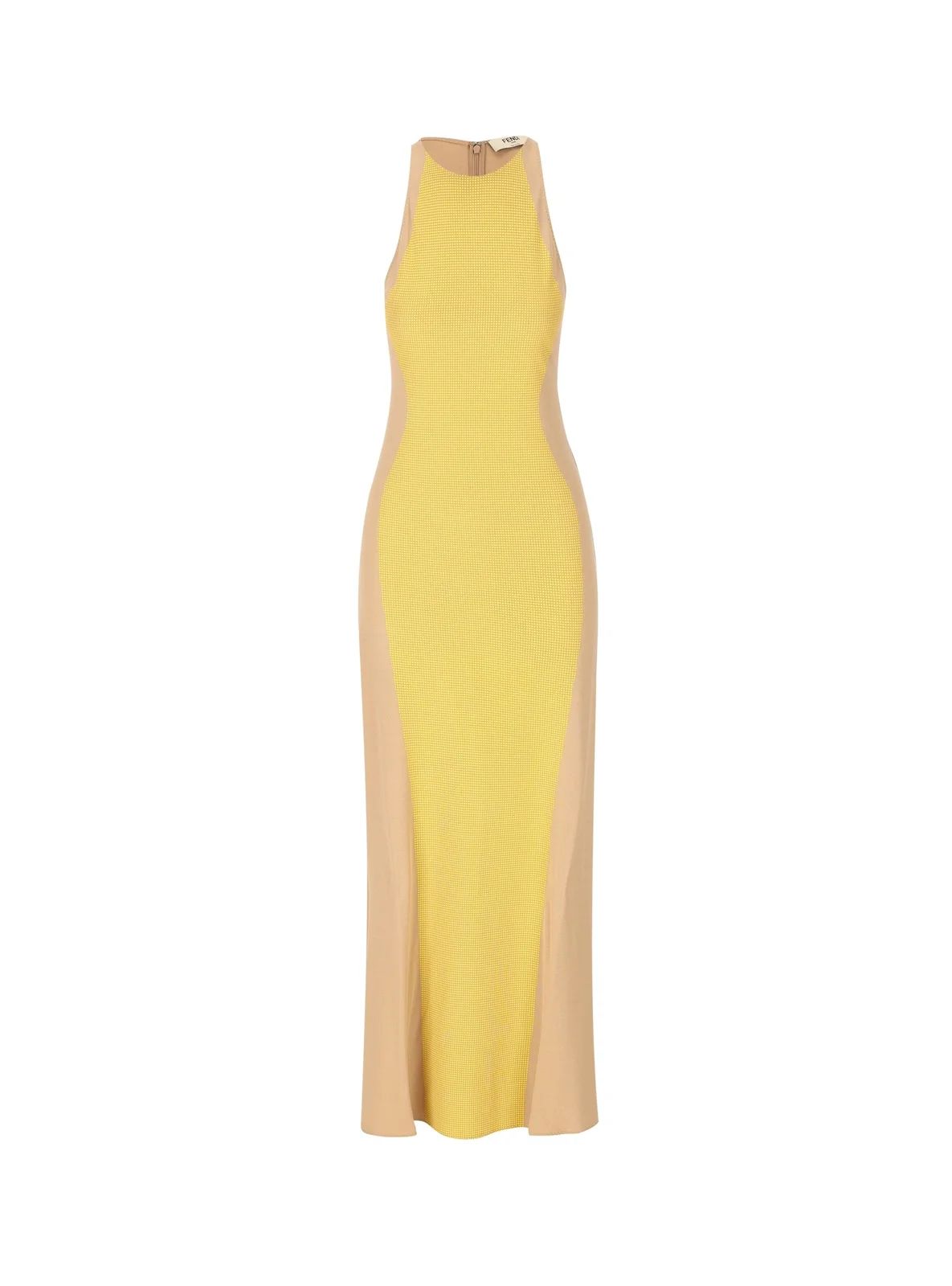Fendi Sleeveless Colour-Block Maxi Dress | Cettire Global