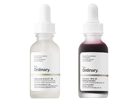 The Ordinary Peeling Solution And Hyaluronic Face Serum! AHA 30% + BHA 2% Peeling Solution! Hyalu... | Amazon (US)