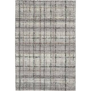 Bazaar Makari Soot/Java 5 ft. x 7 ft. Striped Polypropylene Area Rug | The Home Depot