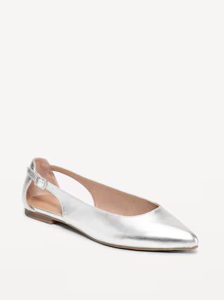 Faux-Leather Slingback Ballet Flat for Women | Old Navy (US)