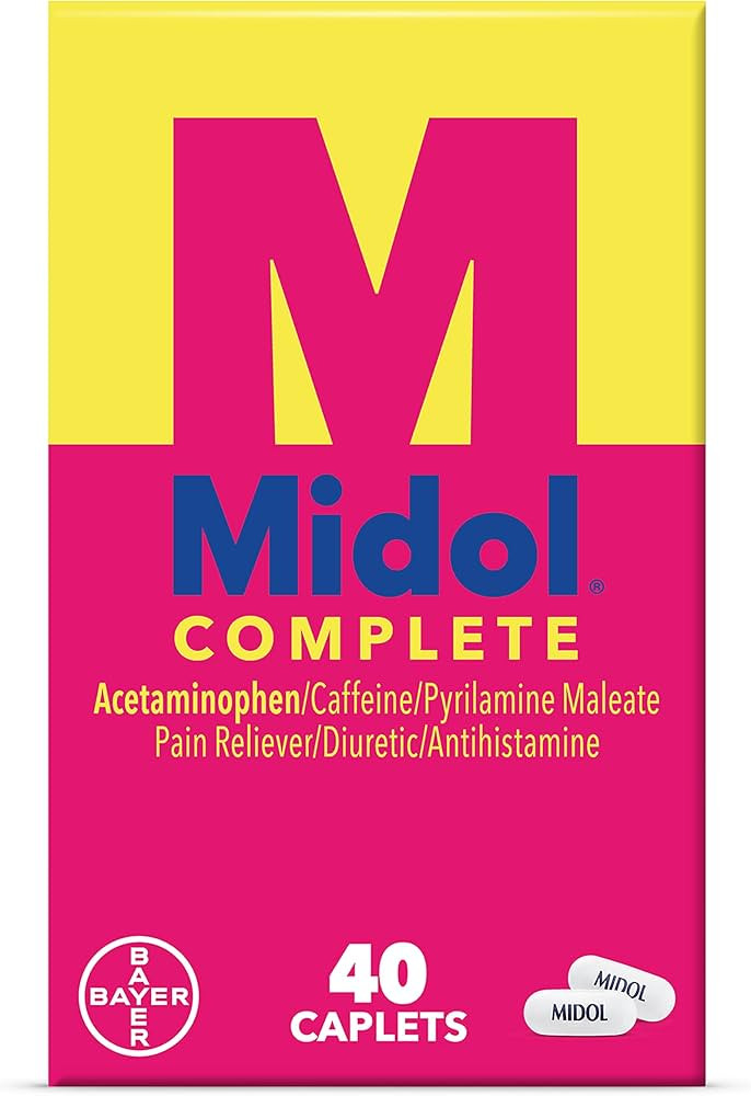 Midol Complete Menstrual Pain Relief Caplets, 40 Count - Provides Cramp, Headache, and Bloating R... | Amazon (US)
