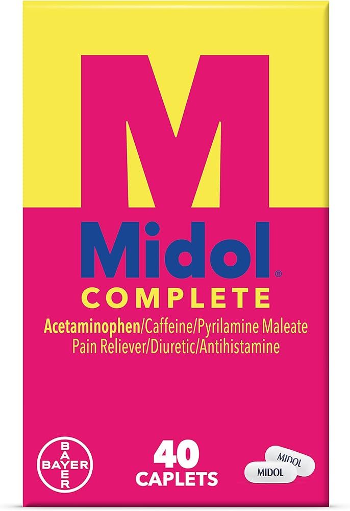 Midol Complete Menstrual Pain Relief Caplets, 40 Count - Provides Cramp, Headache, and Bloating R... | Amazon (US)