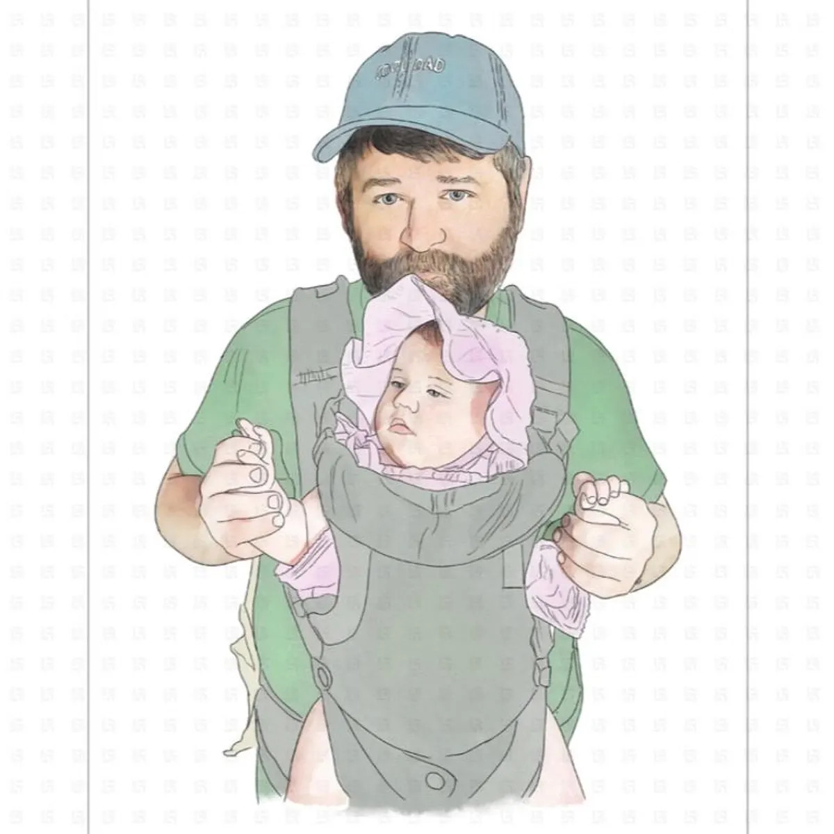 Personalised Daddy and Me Line Portrait | Father's Day Gift |  Custom Illustration from Photo | Etsy (Global)