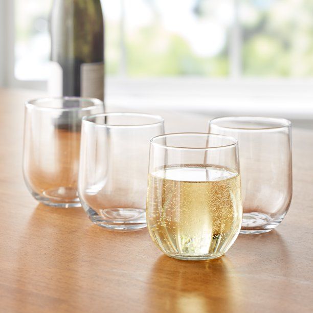 Mainstays 16.8-Ounce Stemless Wine Glasses, Set of 12 - Walmart.com | Walmart (US)