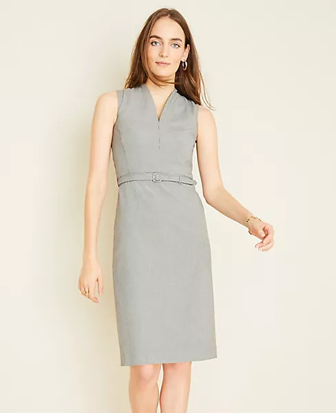 The Split Neck Sheath Dress in Houndstooth | Ann Taylor | Ann Taylor (US)