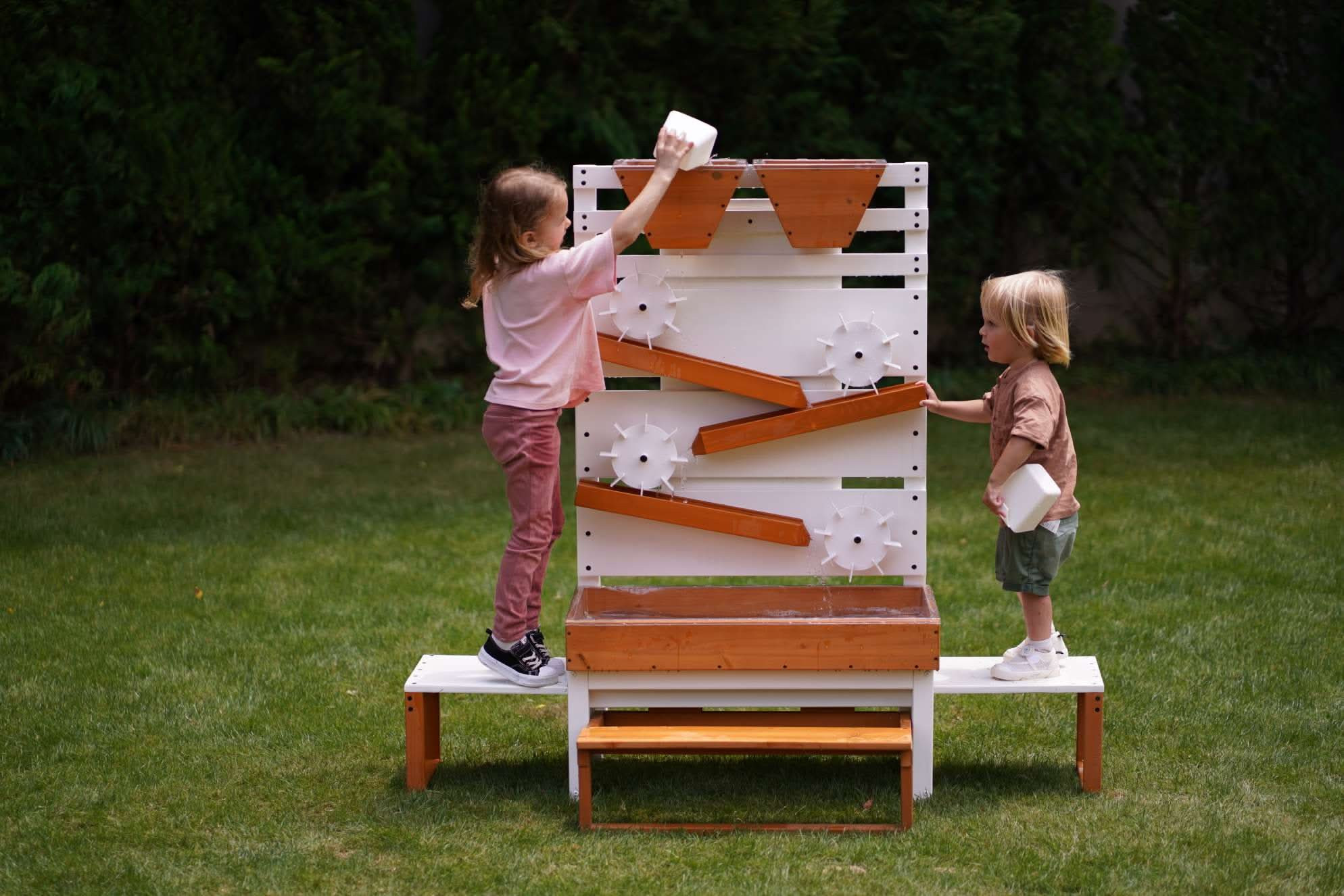 Avenlur Large Wooden Water Table - Multi-Level Sensory Play Station | Zulily