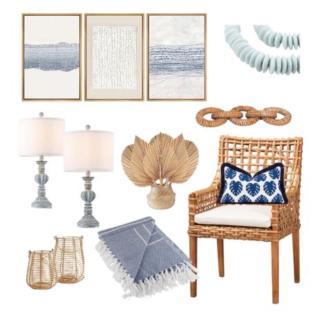 I’m loving this rattan chair with these coastal decor pieces and artwork.

#LTKSeasonal #LTKhome