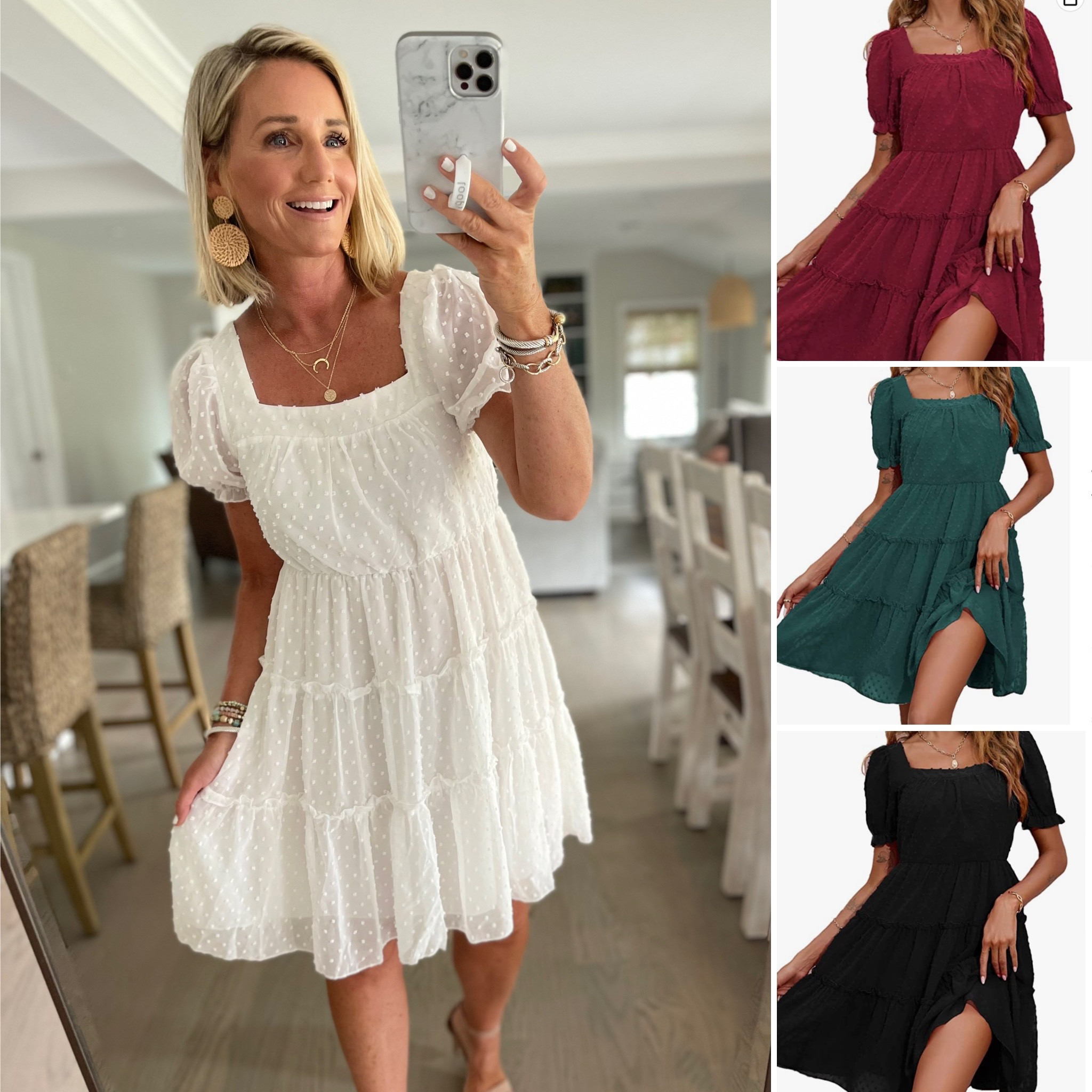 Just $16 on SALE today 🙌🏻 Grab it in red or green for the holidays! 🎄 Fits true. 

Christmas Dress
Holiday Dress 
Swiss Dot Dress 

#LTKsalealert #LTKstyletip #LTKHoliday