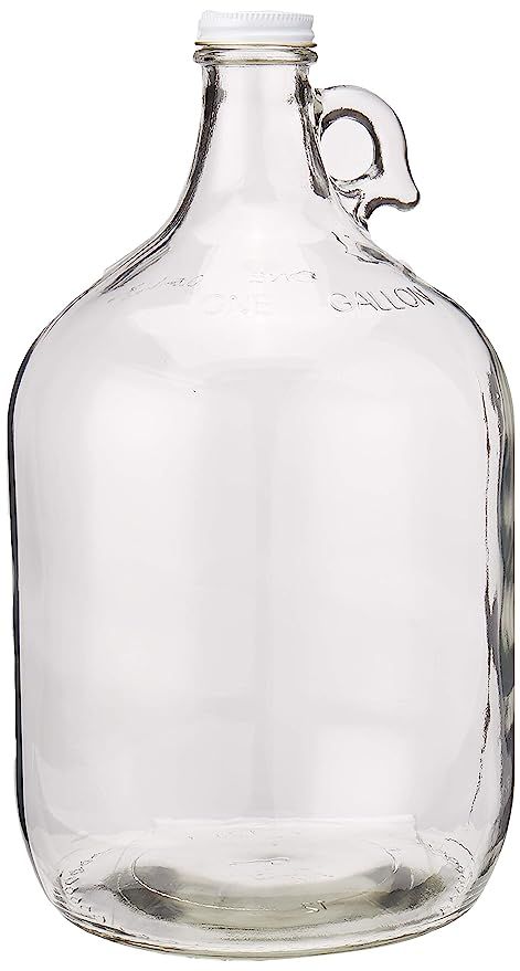 Home Brew Ohio Glass Water Bottle Includes 38 mm Metal Screw Cap, 1 gallon Capacity | Amazon (US)