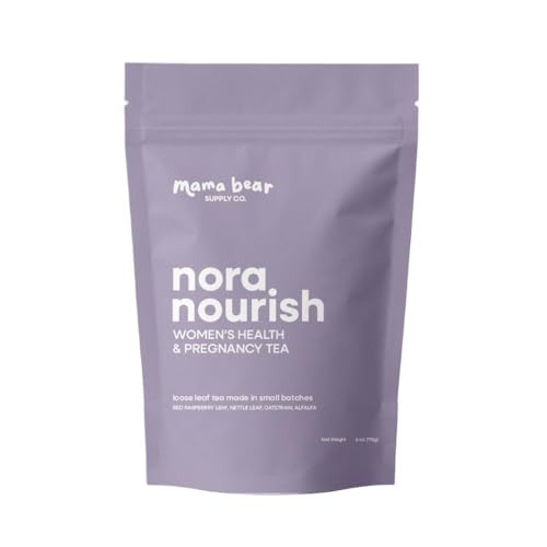 Nora Nourish Organic Pregnancy Tea – Red Raspberry Leaf Herbal Blend for Third Trimester, Postpartum & Women's Health – Caffeine-Free Loose Leaf Tea (4 oz (60 servings)) | Amazon (US)