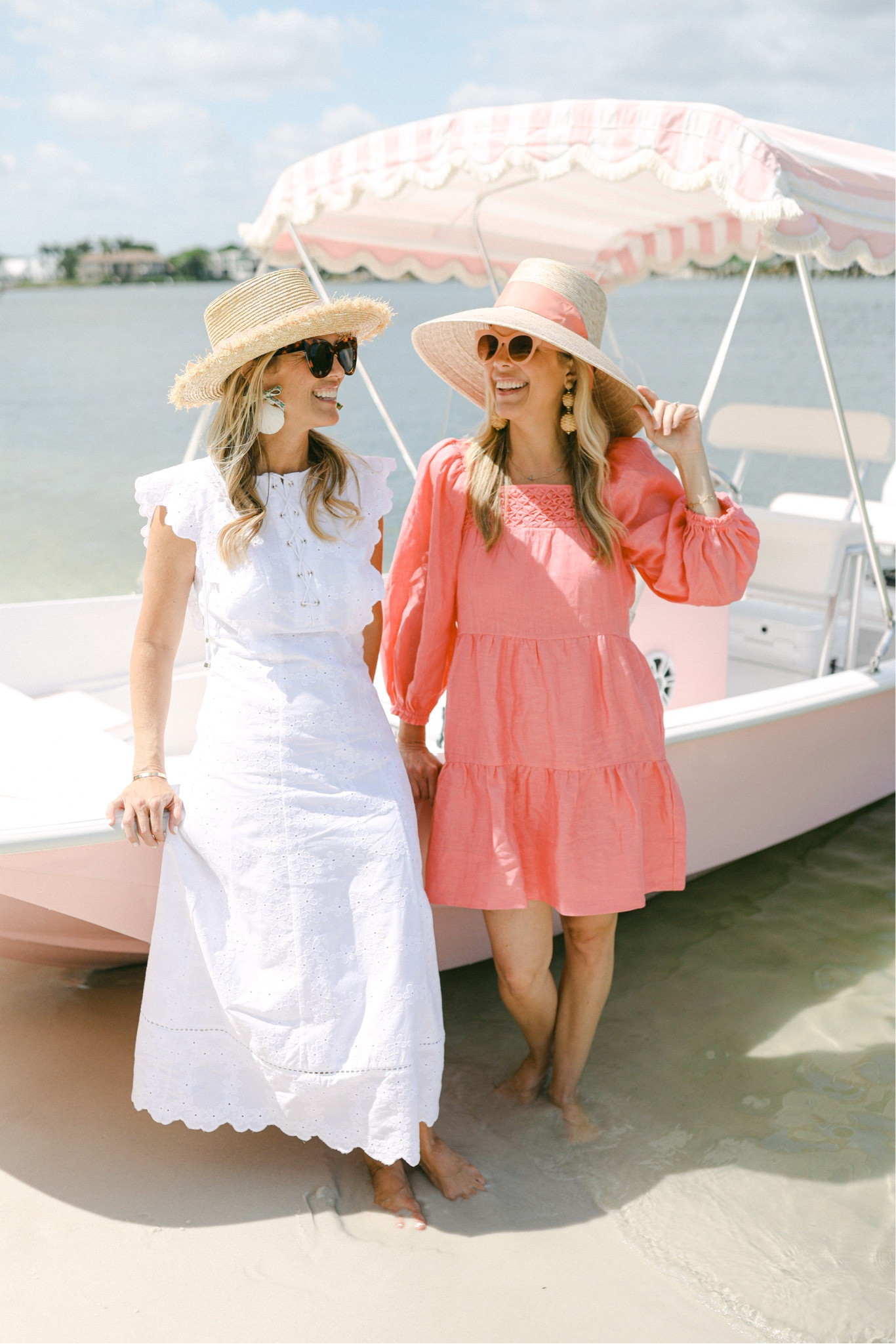 Boat days are the best days 🌊 👗💕 Loving how @tylerboe’s pretty new spring collection perfectly matches our @palm_yachts ⚓️ 

#LTKSeasonal