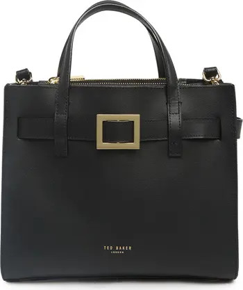 Ted Baker London Elina Statement Buckle Leather Satchel | Nordstromrack | Nordstrom Rack