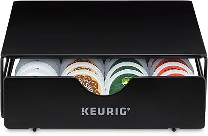 Keurig Slim Non-Rolling Storage Drawer, Coffee Pod Storage, Holds up to 24 Keurig K-Cup Pods, Bla... | Amazon (US)