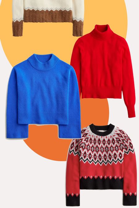 Holiday outfits: sweater weather! Want to sport some stylish & fashionable sweaters this holiday season? We found some beautiful fair isle, blue & red sweaters just for you! 

#LTKSeasonal #LTKHoliday #LTKGiftGuide