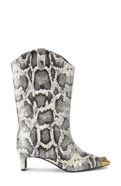 Kurt Geiger London Regent Snakeskin Print Boot in Bone/comb at Nordstrom, Size 8.5Us | Nordstrom